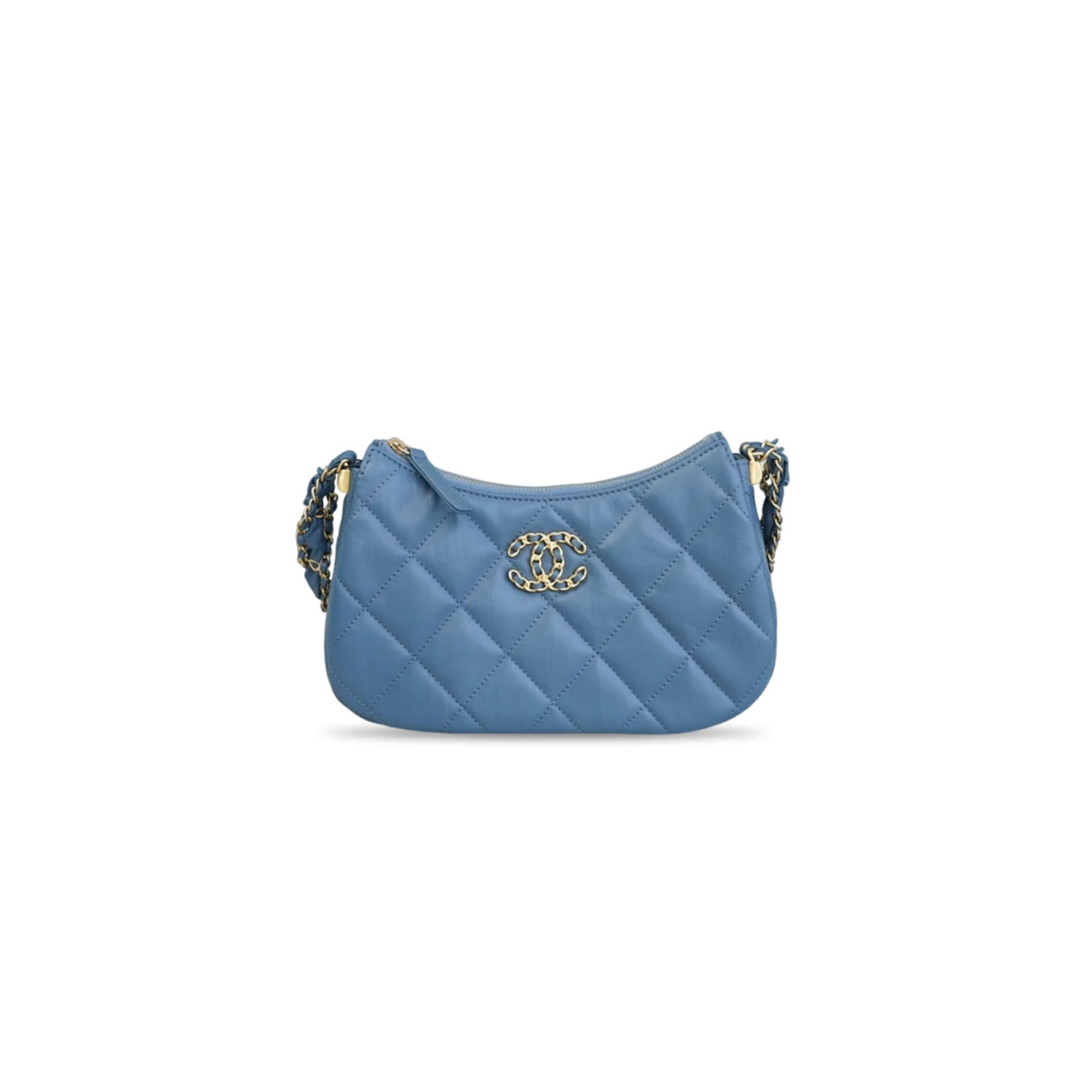CHANEL MASTER STONE BLUE 19 HOBO BAG AS4422 (23.5*13.5*5.3cm)